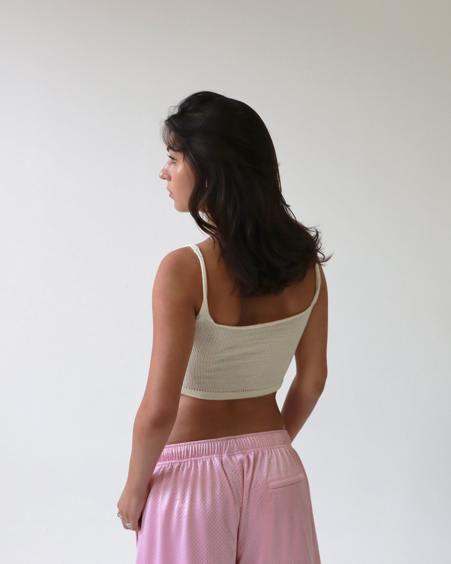 The Cropped Cami - Mother of Pearl